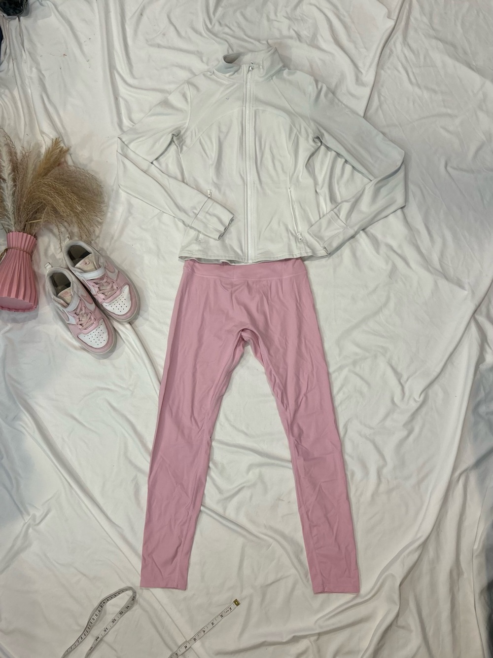 Girls' Pink High-Waist Performance Leggings